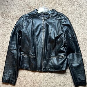 xhilaration Black Pleather Jacket